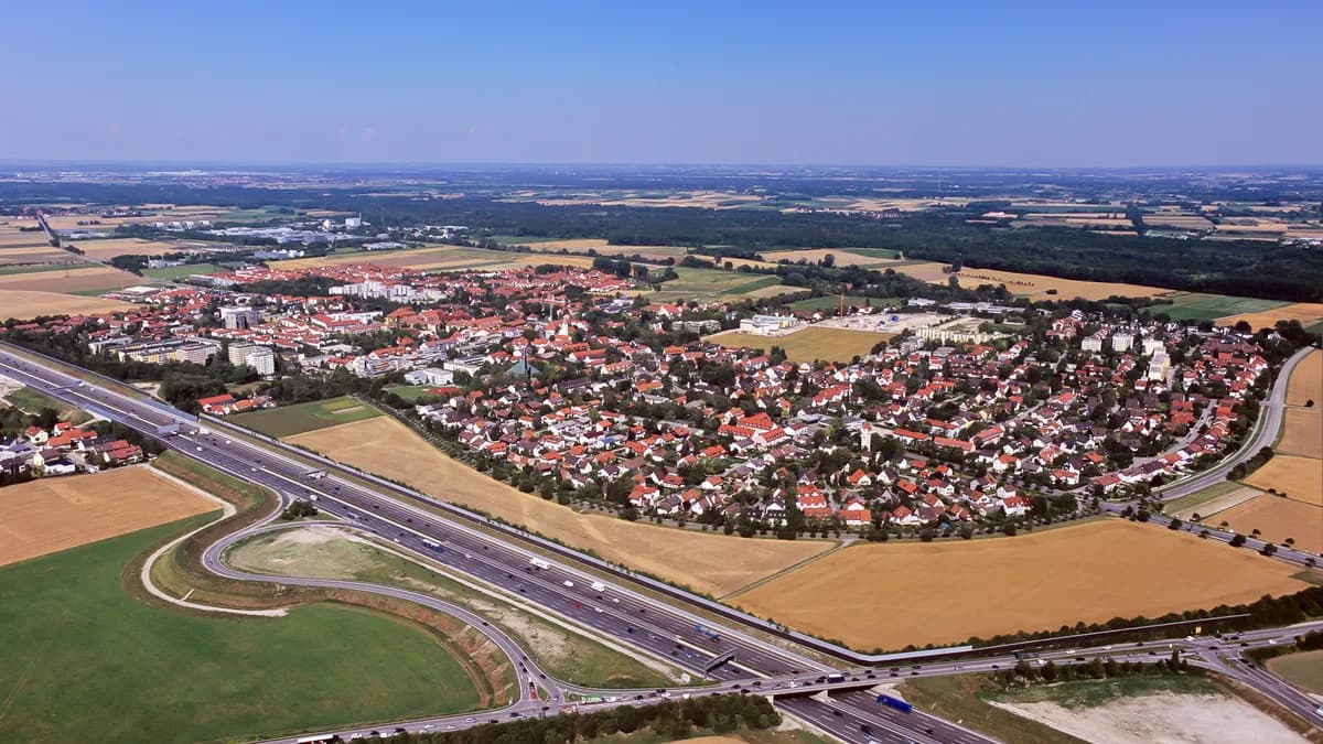 Luftbild von Garching bei München